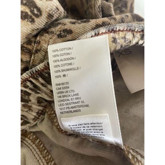 Anthropologie Pilcro Pants Sz XS The Cottage Corduroy Leopard Drawstring Pull on - Picture 13 of 13